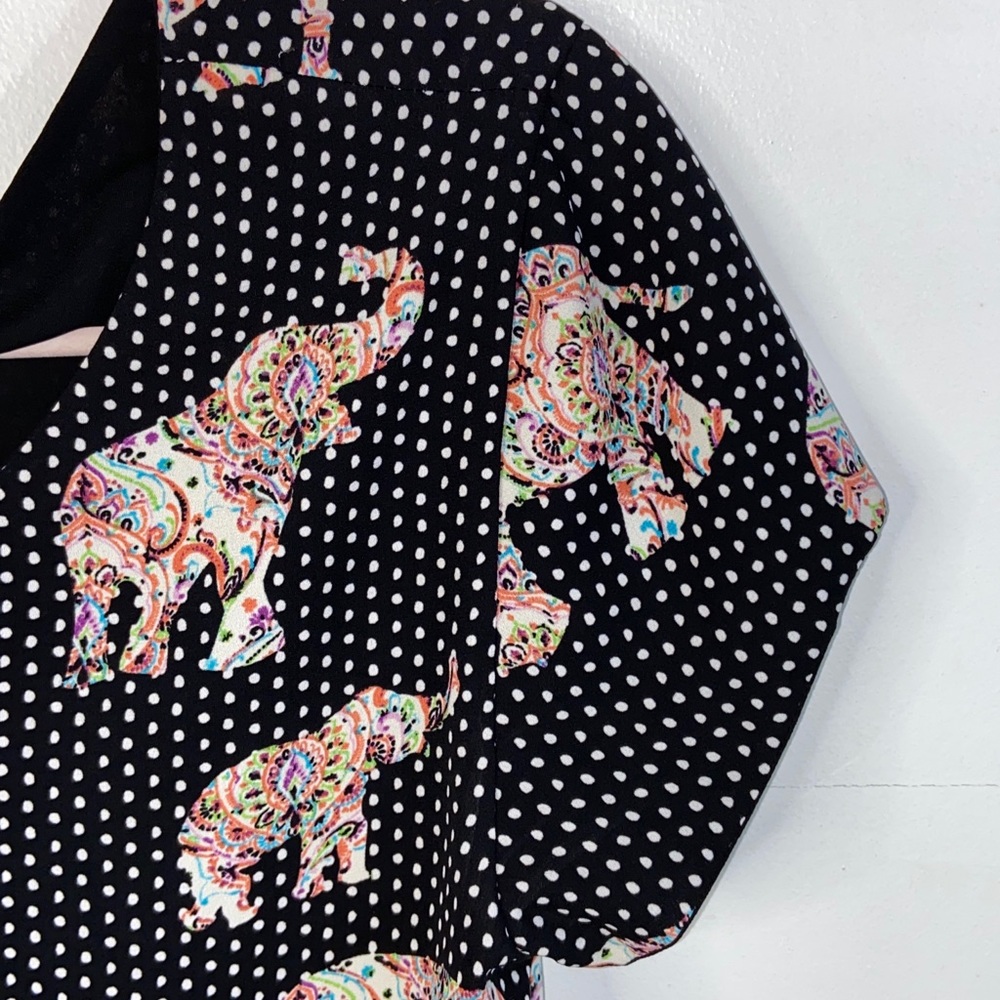 Chico’s Reversible Solid To Dot Elephant Print Tee - image 7